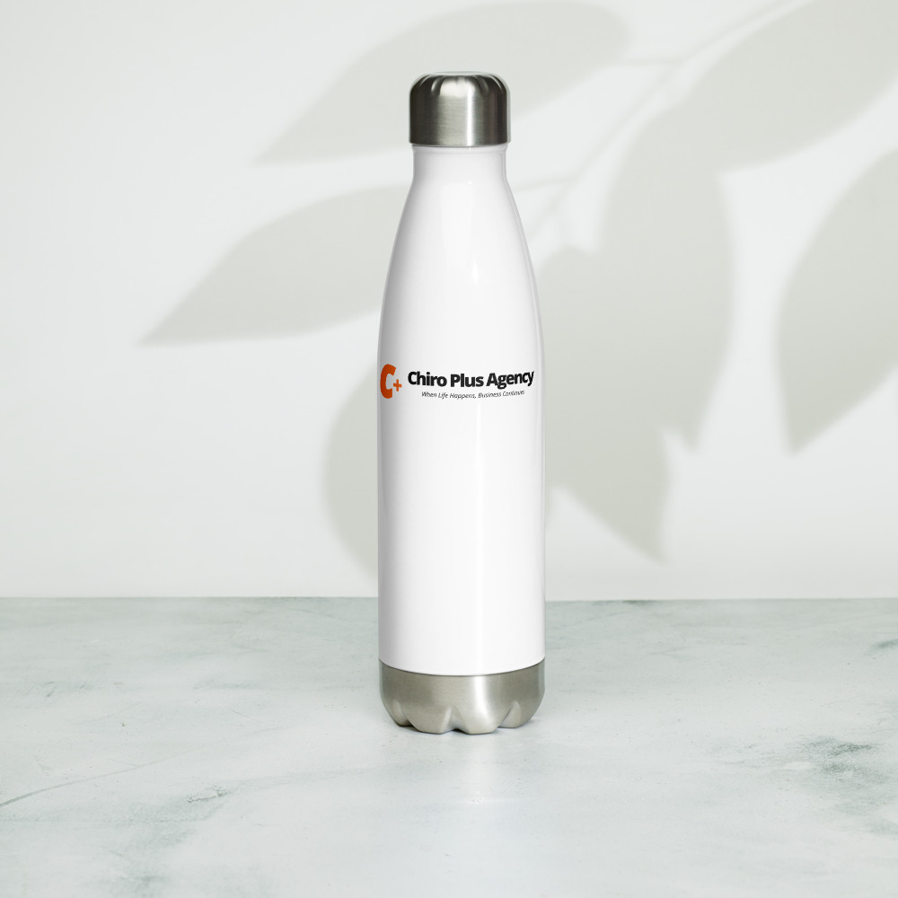 Chiro Plus Agency Logo Water Bottle